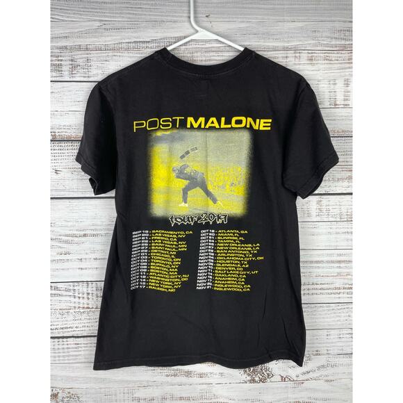 Post Malone Black Short Sleeve Band Tee Summerin  Tour 2019 Small Cotton Tshirt - Picture 6 of 8
